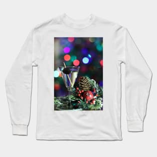 christmas martini cocktail Long Sleeve T-Shirt